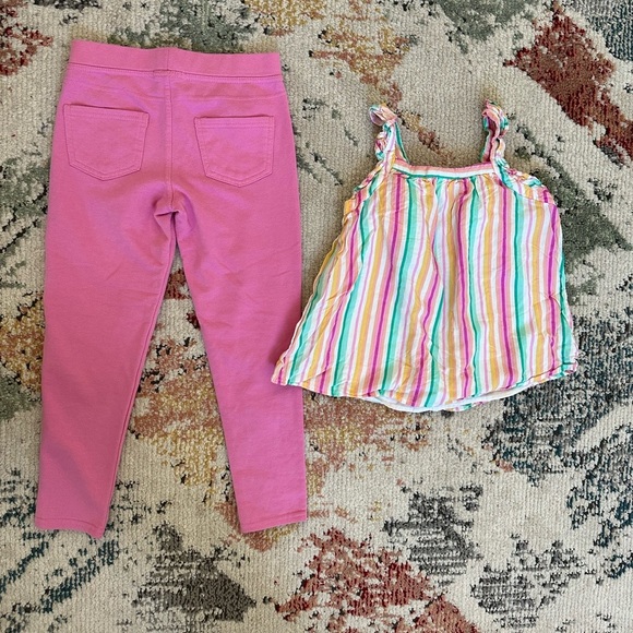 Girls size 7/8 clothes outfit Cat & Jack Striped Flowy Tank + Colette Lilly pant - Picture 3 of 10